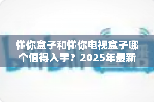 懂你盒子和懂你电视盒子哪个值得入手？2025年最新选购避坑指南全解析