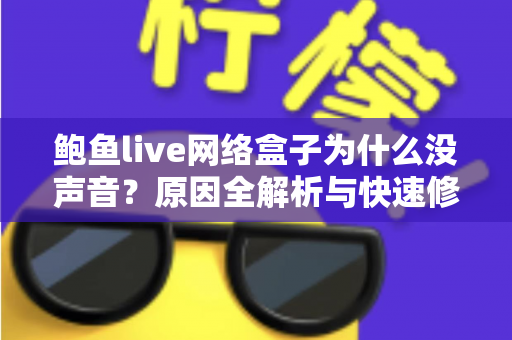 鲍鱼live网络盒子为什么没声音？原因全解析与快速修复指南，帮你一步找回清晰音质