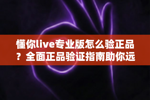 懂你live专业版怎么验正品？全面正品验证指南助你远离盗版风险