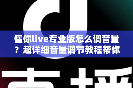 懂你live专业版怎么调音量？超详细音量调节教程帮你轻松搞定直播音效
