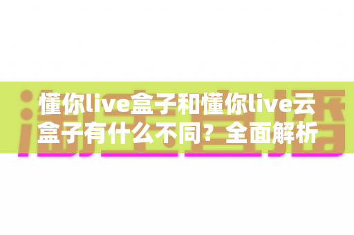 懂你live盒子和懂你live云盒子有什么不同?全面解析两者差异与选购指南 懂你live盒子和懂你live云盒子有什么不同?全面解析两者差异与选购指南