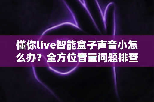 懂你live智能盒子声音小怎么办？全方位音量问题排查与解决指南