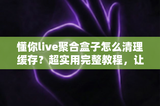 懂你live聚合盒子怎么清理缓存？超实用完整教程，让你告别卡顿畅享流畅观影