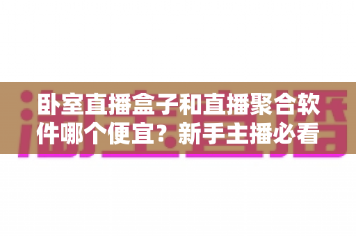 卧室直播盒子和直播聚合软件哪个便宜?新手主播必看的成本对比与省钱指南 卧室直播盒子和直播聚合软件哪个便宜?新手主播必看的成本对比与省钱指南