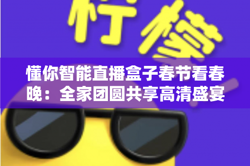 懂你智能直播盒子春节看春晚：全家团圆共享高清盛宴，让年味更浓的智慧之选