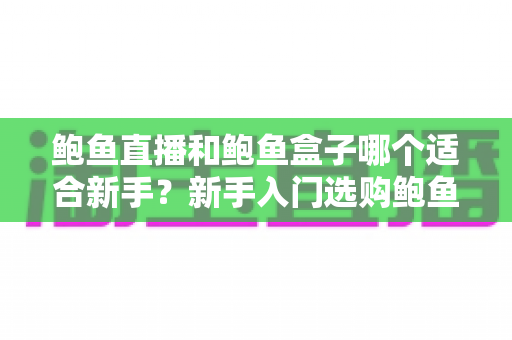 鲍鱼直播和鲍鱼盒子哪个适合新手?新手入门选购鲍鱼全攻略与避坑指南 鲍鱼直播和鲍鱼盒子哪个适合新手?新手入门选购鲍鱼全攻略与避坑指南