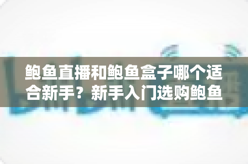 鲍鱼直播和鲍鱼盒子哪个适合新手？新手入门选购鲍鱼全攻略与避坑指南