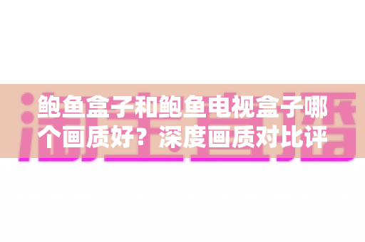 鲍鱼盒子和鲍鱼电视盒子哪个画质好？深度画质对比评测，帮你挑出真正的家庭观影利器
