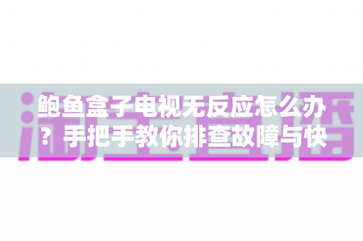 鲍鱼盒子电视无反应怎么办?手把手教你排查故障与快速修复指南 鲍鱼盒子电视无反应怎么办?手把手教你排查故障与快速修复指南