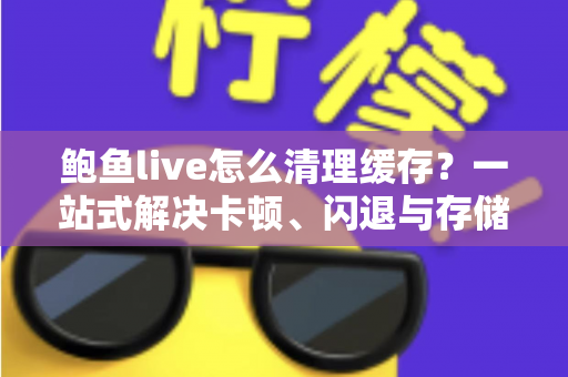 鲍鱼live怎么清理缓存？一站式解决卡顿、闪退与存储不足的实用指南
