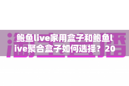 鲍鱼live家用盒子和鲍鱼live聚合盒子如何选择？2025年最全选购攻略与深度对比分析