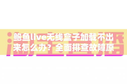 鲍鱼live无线盒子加载不出来怎么办？全面排查故障原因与高效解决方法完整指南
