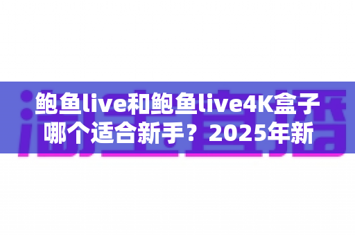 鲍鱼live和鲍鱼live4K盒子哪个适合新手？2025年新手选购全攻略与深度对比指南