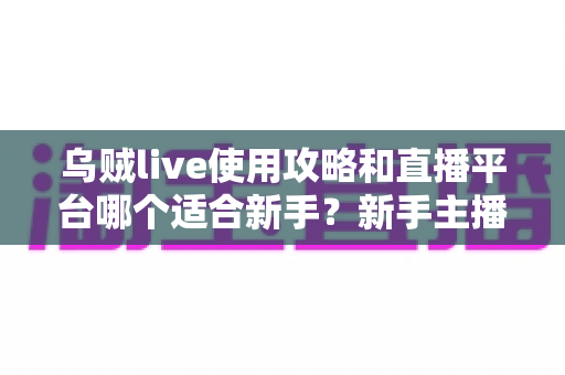 乌贼live使用攻略和直播平台哪个适合新手？新手主播快速上手的完整指南
