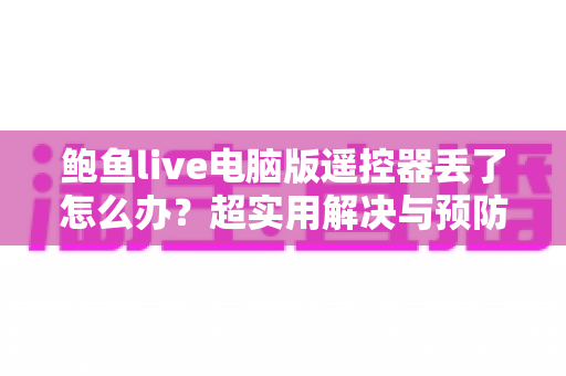 鲍鱼live电脑版遥控器丢了怎么办？超实用解决与预防全指南