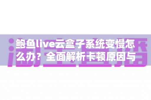 鲍鱼live云盒子系统变慢怎么办？全面解析卡顿原因与高效解决方法指南