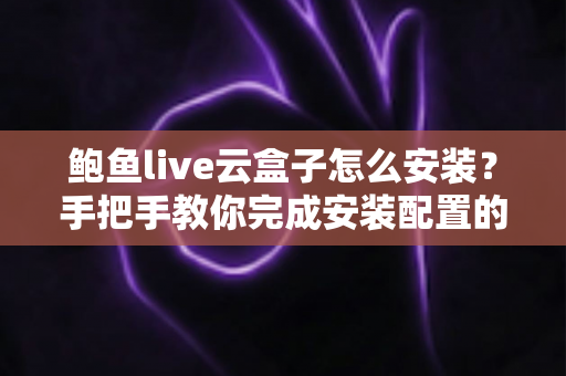 鲍鱼live云盒子怎么安装?手把手教你完成安装配置的完整指南 鲍鱼live云盒子怎么安装?手把手教你完成安装配置的完整指南