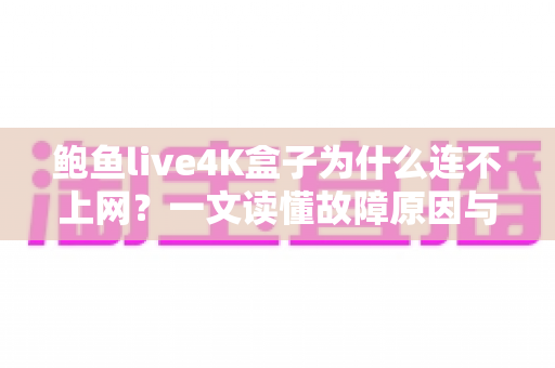 鲍鱼live4K盒子为什么连不上网？一文读懂故障原因与高效解决方法