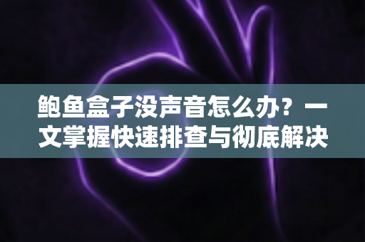 鲍鱼盒子没声音怎么办？一文掌握快速排查与彻底解决的全套方法