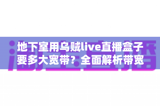 地下室用乌贼live直播盒子要多大宽带?全面解析带宽需求与网络优化指南 地下室用乌贼live直播盒子要多大宽带?全面解析带宽需求与网络优化指南