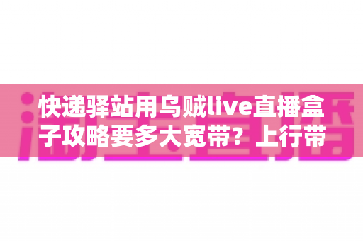 快递驿站用乌贼live直播盒子攻略要多大宽带？上行带宽配置与直播优化全指南