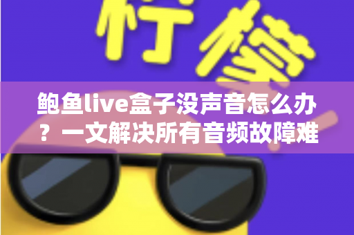 鲍鱼live盒子没声音怎么办?一文解决所有音频故障难题的完整排查指南 鲍鱼live盒子没声音怎么办?一文解决所有音频故障难题的完整排查指南
