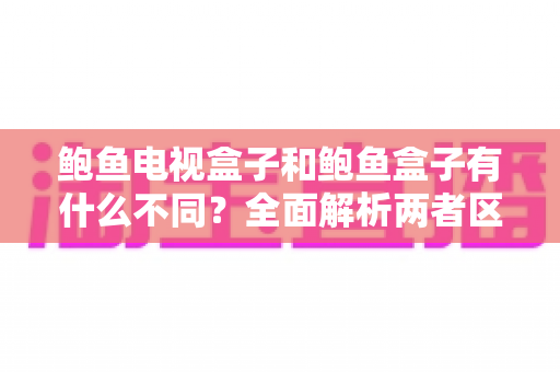 鲍鱼电视盒子和鲍鱼盒子有什么不同？全面解析两者区别、功能与选购指南