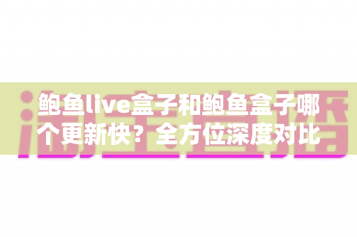 鲍鱼live盒子和鲍鱼盒子哪个更新快？全方位深度对比与选购实用指南