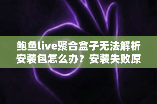鲍鱼live聚合盒子无法解析安装包怎么办？安装失败原因分析与完整解决教程