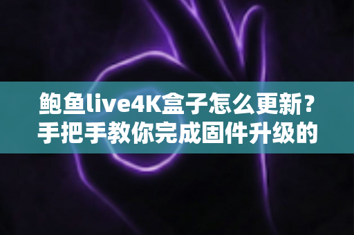 鲍鱼live4K盒子怎么更新？手把手教你完成固件升级的完整攻略