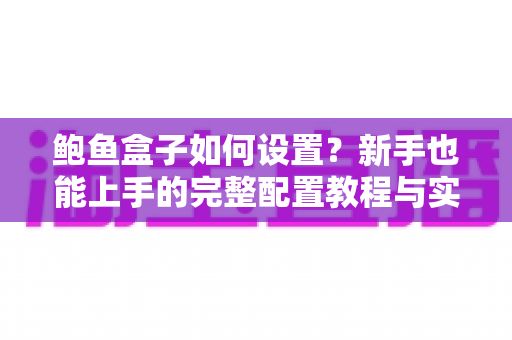 鲍鱼盒子如何设置？新手也能上手的完整配置教程与实用技巧