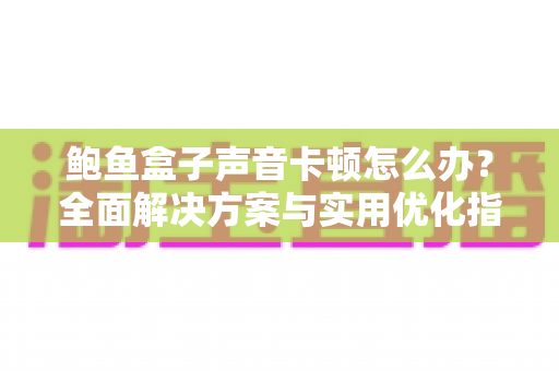 鲍鱼盒子声音卡顿怎么办?全面解决方案与实用优化指南 鲍鱼盒子声音卡顿怎么办?全面解决方案与实用优化指南