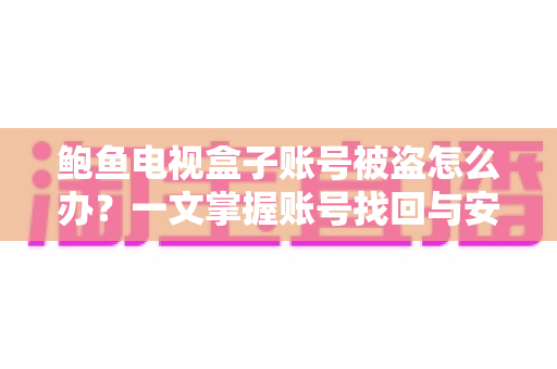 鲍鱼电视盒子账号被盗怎么办？一文掌握账号找回与安全防护全攻略