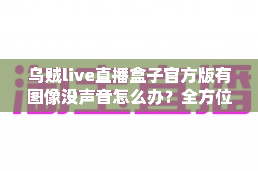 乌贼live直播盒子官方版有图像没声音怎么办？全方位排查与解决方案大公开