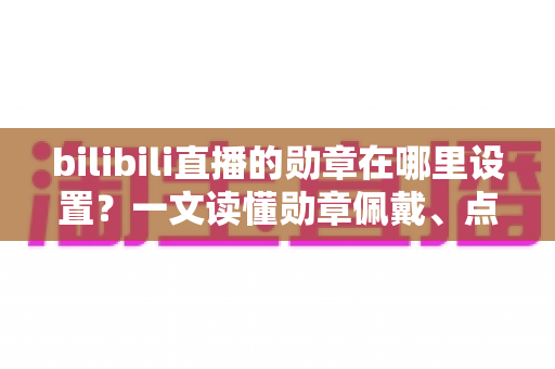 bilibili直播的勋章在哪里设置?一文读懂勋章佩戴、点亮与主播自定义全流程 bilibili直播的勋章在哪里设置?一文读懂勋章佩戴、点亮与主播自定义全流程