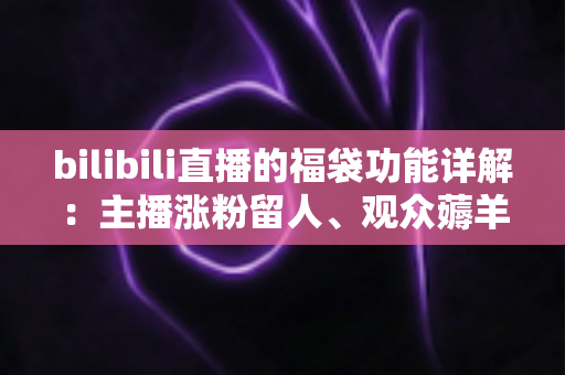 bilibili直播的福袋功能详解：主播涨粉留人、观众薅羊毛的全能互动神器