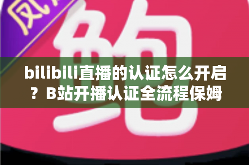 bilibili直播的认证怎么开启？B站开播认证全流程保姆级教程，新手主播必看！