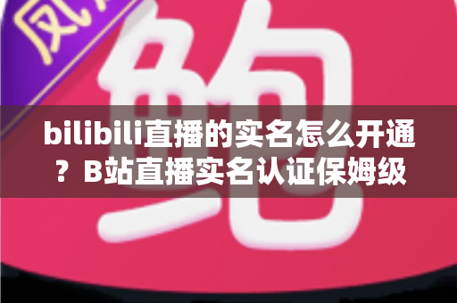 bilibili直播的实名怎么开通?B站直播实名认证保姆级教程,新手主播快速开播必备指南 bilibili直播的实名怎么开通?B站直播实名认证保姆级教程,新手主播快速开播必备指南