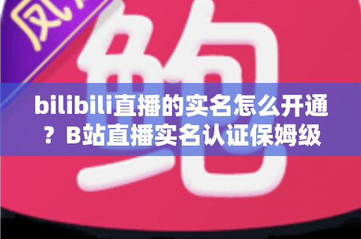 bilibili直播的实名怎么开通?B站直播实名认证保姆级教程,新手主播快速开播必备指南 bilibili直播的实名怎么开通?B站直播实名认证保姆级教程,新手主播快速开播必备指南