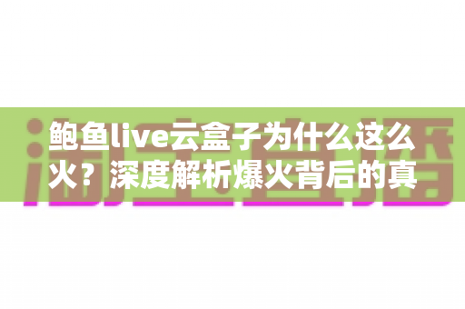 鲍鱼live云盒子为什么这么火？深度解析爆火背后的真实原因与使用全指南