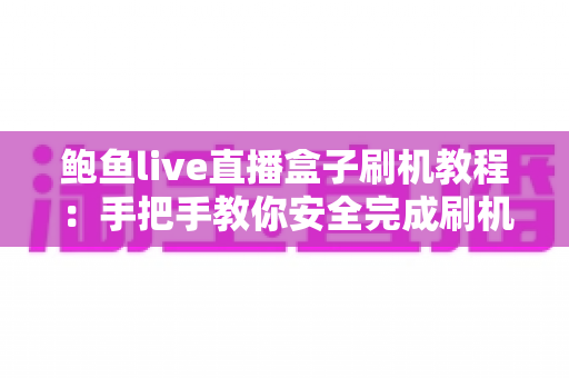 鲍鱼live直播盒子刷机教程:手把手教你安全完成刷机全流程指南 鲍鱼live直播盒子刷机教程:手把手教你安全完成刷机全流程指南
