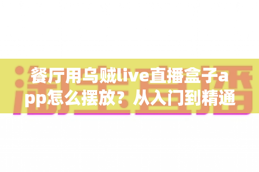 餐厅用乌贼live直播盒子app怎么摆放？从入门到精通的完整摆放指南，让直播为您的餐厅带来源源不断的客流量