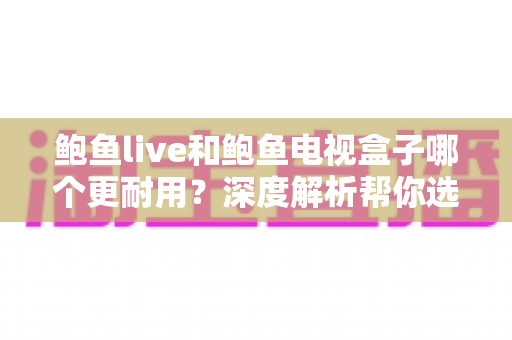 鲍鱼live和鲍鱼电视盒子哪个更耐用？深度解析帮你选出最适合的长久之选