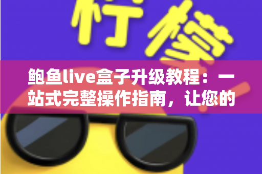 鲍鱼live盒子升级教程：一站式完整操作指南，让您的设备时刻保持巅峰状态