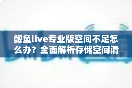 鲍鱼live专业版空间不足怎么办？全面解析存储空间清理与优化实用指南