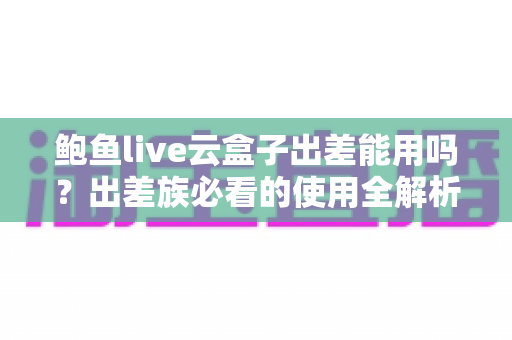 鲍鱼live云盒子出差能用吗？出差族必看的使用全解析与实用指南