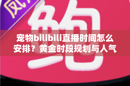 宠物bilibili直播时间怎么安排？黄金时段规划与人气提升全攻略，助你打造高人气萌宠直播间