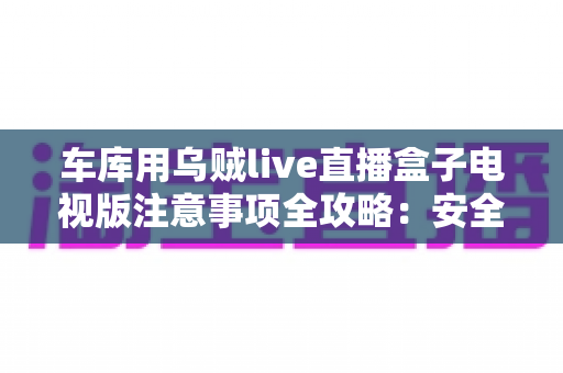 车库用乌贼live直播盒子电视版注意事项全攻略：安全安装、稳定运行与日常维护一站式指南