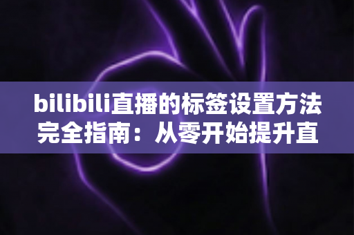 bilibili直播的标签设置方法完全指南：从零开始提升直播间曝光度与流量的实用技巧