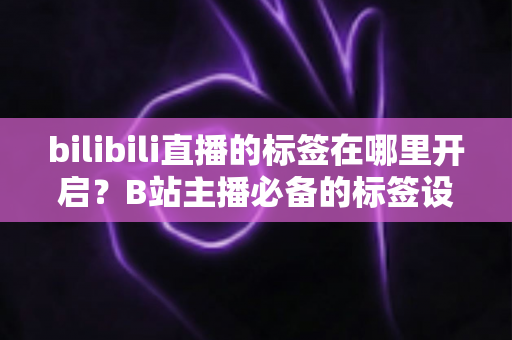 bilibili直播的标签在哪里开启?B站主播必备的标签设置教程与流量增长秘籍 bilibili直播的标签在哪里开启?B站主播必备的标签设置教程与流量增长秘籍